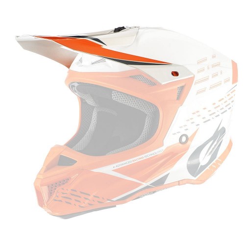 O'neal 5 Series Polyacrylite Trace Visor Helm Blende Schirm weiß/orange Oneal 