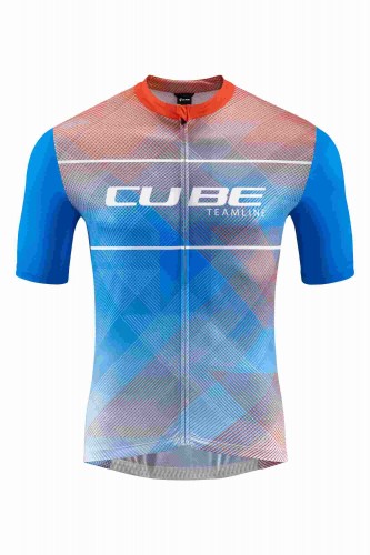 Cube Teamline Cmpt Fahrrad Trikot kurz blau/rot 2024 M (46/48)