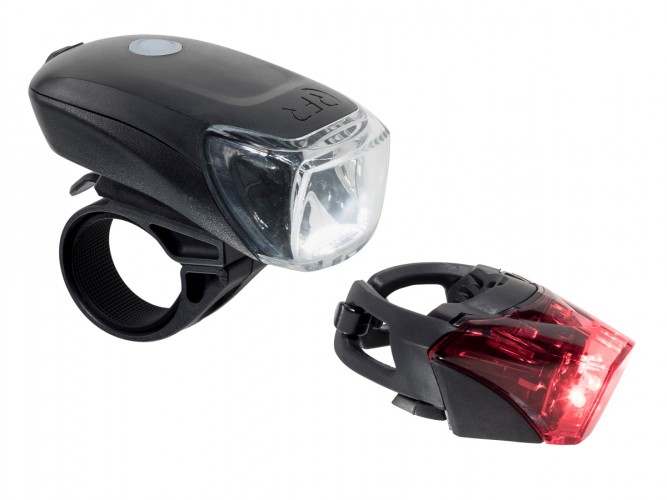RFR Tour 35 USB Fahrrad Beleuchtungsset schwarz 