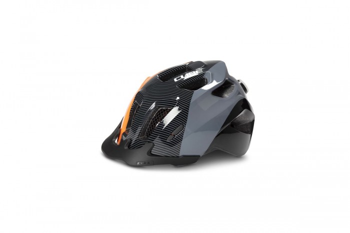 Cube Ant X Action Team Kinder Fahrrad Helm schwarz/grau/orange 2024 