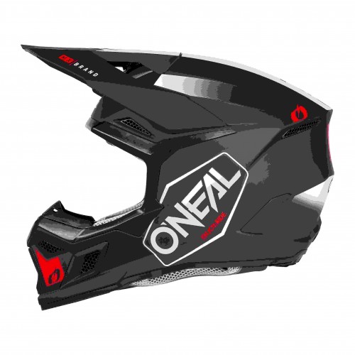 O'Neal 3 Series Hexx Motocross Enduro MTB Helm schwarz/weiß/rot 2024 Oneal 