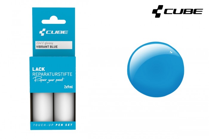 Cube Touch-Up Pen Lackreparaturstift Set vibrant blue 