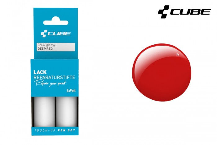 Cube Touch-Up Pen Lackreparaturstift Set deep red 