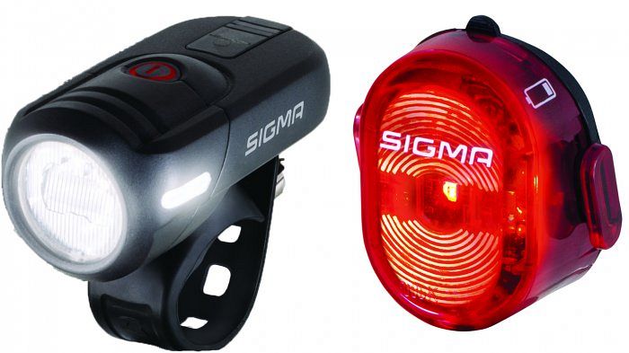 Sigma Aura 45 / Nugget II Fahrrad Beleuchtungsset schwarz 