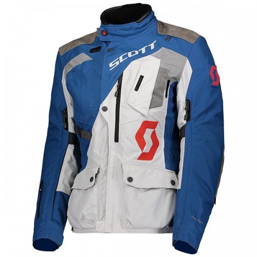 Scott Dualraid Dryo Damen Motorrad Jacke grau/blau 2022 