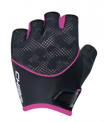 Chiba Lady Gel Damen Fahrrad Handschuhe kurz schwarz/pink 2024 