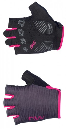 Northwave Active Damen Fahrrad Handschuhe kurz grau/pink 2023 
