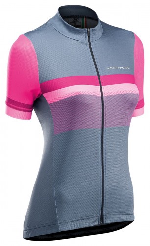Northwave Origin Damen Fahrrad Trikot kurz grau/pink 2021 