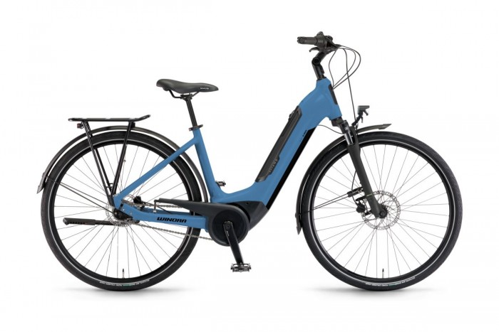 Winora Tria N8 E Low Pedelec E-Bike Trekking Fahrrad matt blau 2024 