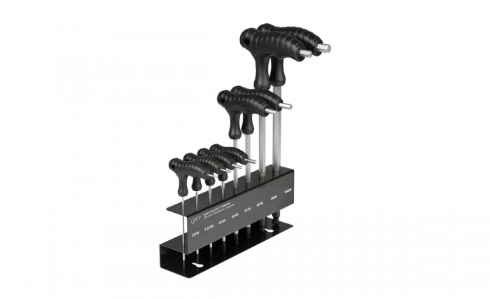 RFR Innensechskant-Schlüssel-Set T-Form silber/schwarz 