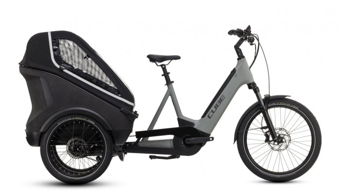 Cube Trike Hybrid Family 750 24'' / 20'' Pedelec E-Bike Dreirad Lastenrad grau 2023 